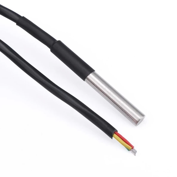 DS18B20 5 Metre Kablolu Su Geçirmez Dijital Sıcaklık Sensörü - Resim 4