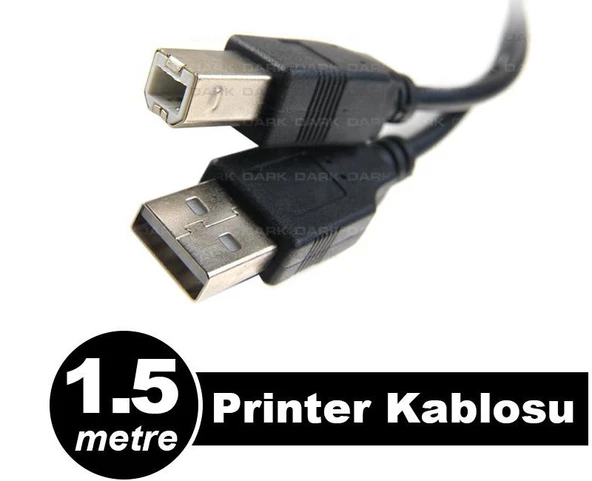 DARK DK-CB-USB2PRNL150 USB 2.0 1.5M PRINTER VE DATA KABLOSU