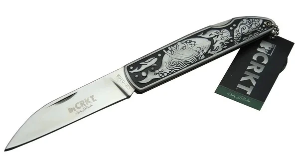 Cr 0102 Kamp Çakı 20 Cm - Balık Desenli Metal Sap, Kılıflı, Kutulu
