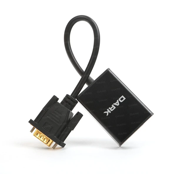DARK Analog VGA ve Dijital HDMI Aktif Dönüstürücüsü-Siyah DK-HD-AVGAXHDMI2