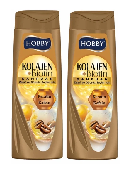 Hobby Şampuan Keratin Kafein Zayıf Ve Güçsüz Saç 480 Ml x 2 Adet