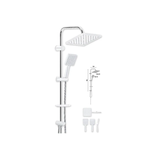 VALTEMO QUEEN WHITE TEPE DUŞ SETİ ürün görseli 1