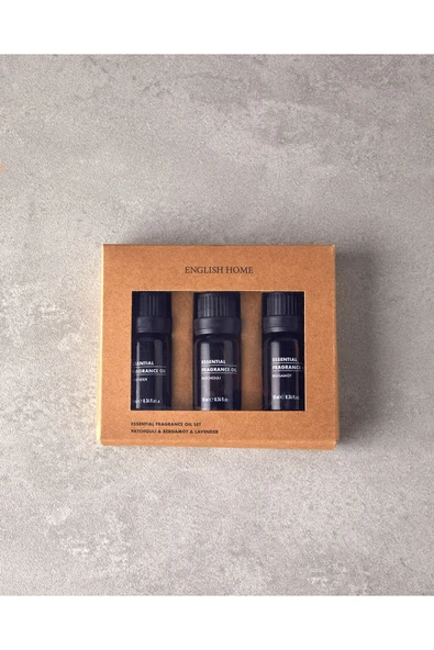 Paçuli, Bergamot, Lavanta 3'lü Esansiyel Koku Yağı Amber