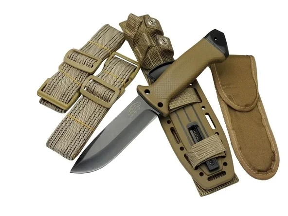 Tiger Tactical Htm 3321 B Kahverengi Outdoor / Survival Bıçak 27cm - Kauçuk Sap, Kılıflı, Kutulu
