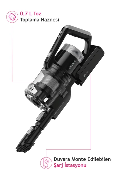 Altus AL 6824 DS 2'si 1 Arada Şarjlı Dik Süpürge - 4