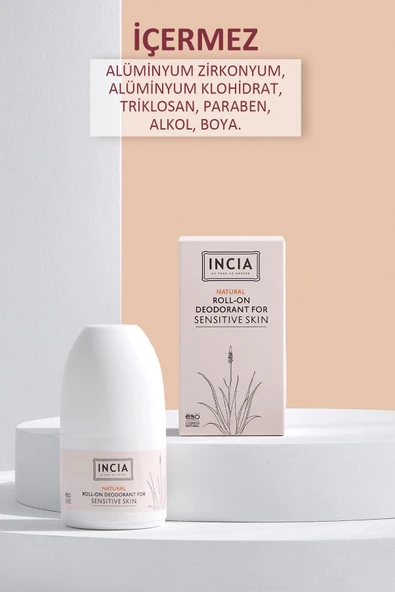 Incia Incıa Doğal Hassas Ciltler Için Roll-on Deodorant Sensitive 50ml - 5