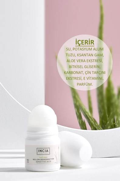 Incia Incıa Doğal Hassas Ciltler Için Roll-on Deodorant Sensitive 50ml - 3