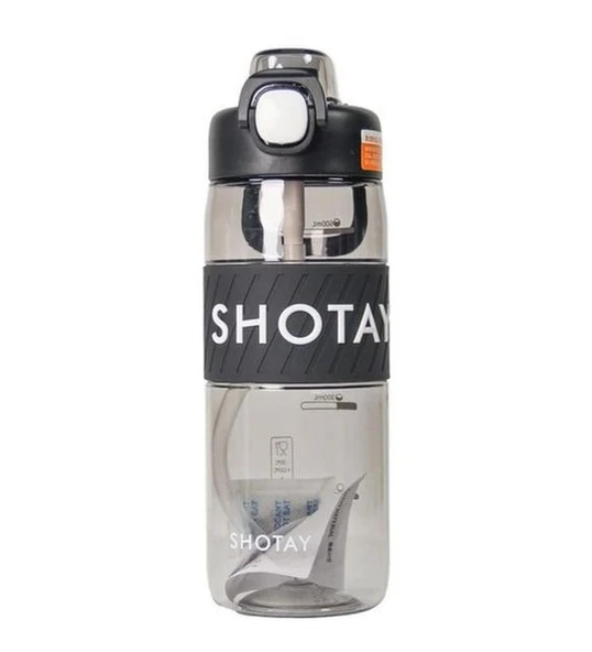 Shotay Odorles Su Matarası Tritan Siyah 750Ml - Resim 3