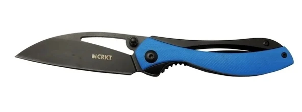 Crkt Pleroma 821a Bl Mavi Kamp / Outdoor Çakı 18cm - Manuel, Kemerlikli, Kutulu