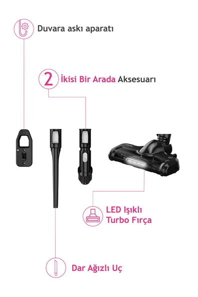 Altus AL 6824 DS 2'si 1 Arada Şarjlı Dik Süpürge - 6