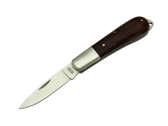 K-03 Orta Fındık Çakı 14 Cm - Ahşap Saplı, Manuel, Bilezikli