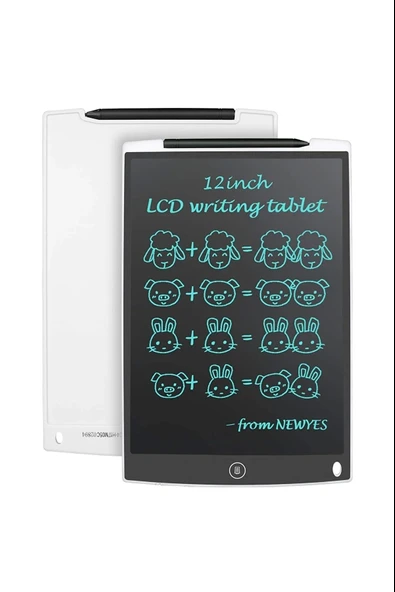 12 Inc Writing Lcd Grafik Dijital Kalemli Çizim Tableti Yazı Tahta Not Yazma Eğitim Tableti