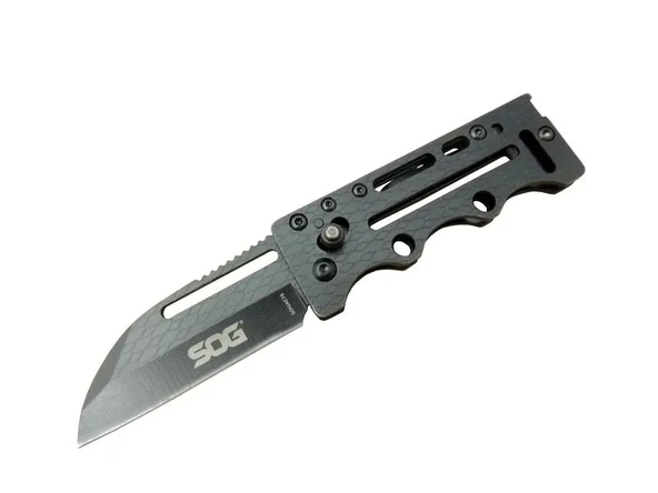 Sog Ac78 Siyah Yaprak Kamp Çakı 14,5 Cm - Metal Sap, Kılıflı