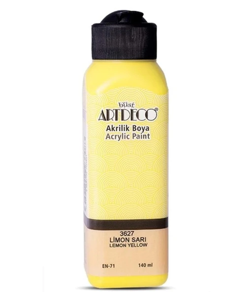 Artdeco Akrilik Boya 140 ml Limon Sarı - 4 adet