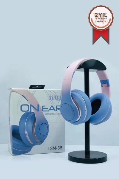 Sn-36 On-ear Kafa Üstü Kablosuz  Kulaklık Bluetooth 5.1  Blue