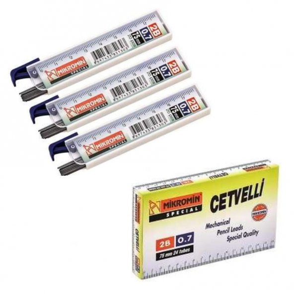 Min 0.7 Mm Cetvelli Kalem Ucu 75 Mm Mikro Uç 3 Adet