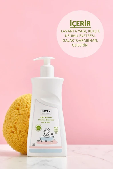 %100 Doğal Organik Sertifikalı Bebek Ve Çocuk Jel Şampuanı Saç Vücut Lavanta Konak Önleyici 350 ml - 3