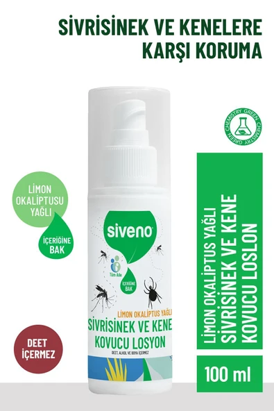 Sivrisinek ve Kene Kovucu Sprey Losyon Bitkisel Tüm Vücut İçin Aile Boy 100 ml