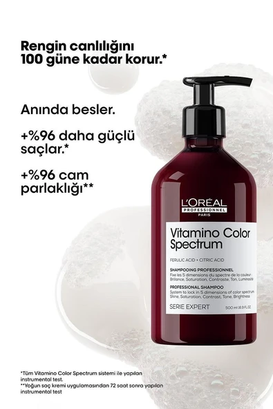 Vitamino Color Spectrum Boyalı Saçlar İçin Solma Karşıtı Şampuan 500 ml - Resim 2