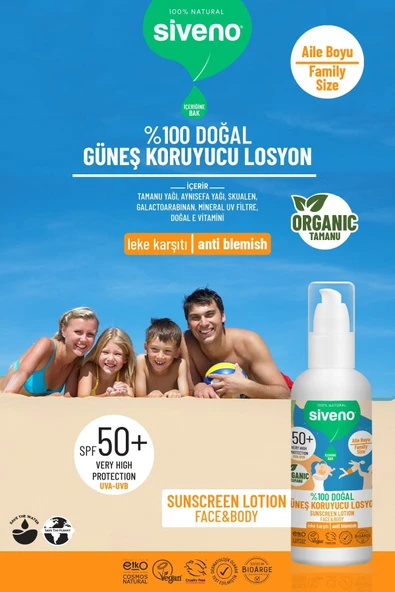 %100 Doğal Ve Organik Tamanu Yağlı Güneş Losyonu Mineral Filtreli Tüm Aile Için 50 Spf 100 ml - 5