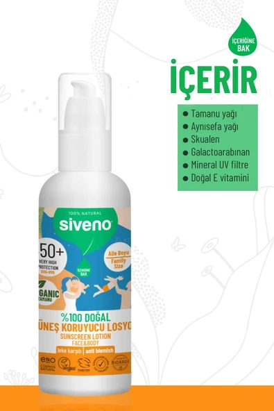 %100 Doğal Ve Organik Tamanu Yağlı Güneş Losyonu Mineral Filtreli Tüm Aile Için 50 Spf 100 ml - 4
