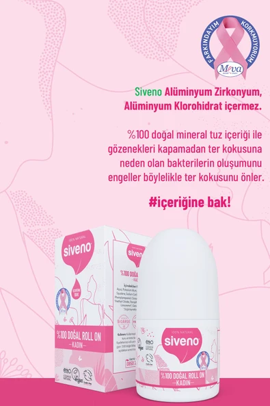 %100 Doğal Roll-on Kadın Deodorant Ter Kokusu Önleyici Bitkisel Leke Bırakmayan Vegan 50 ml - 5