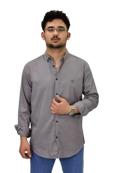 Erkek Büyük Beden Spor Likralı Gömlek BGL-ST04486 - Resim 3