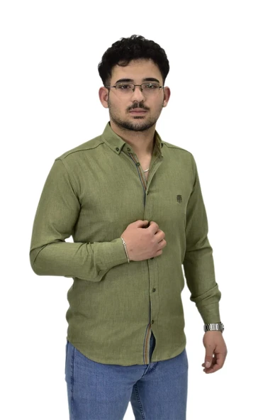 Erkek Spor Silim Fit Gömlek BGL-ST04479 - Resim 6