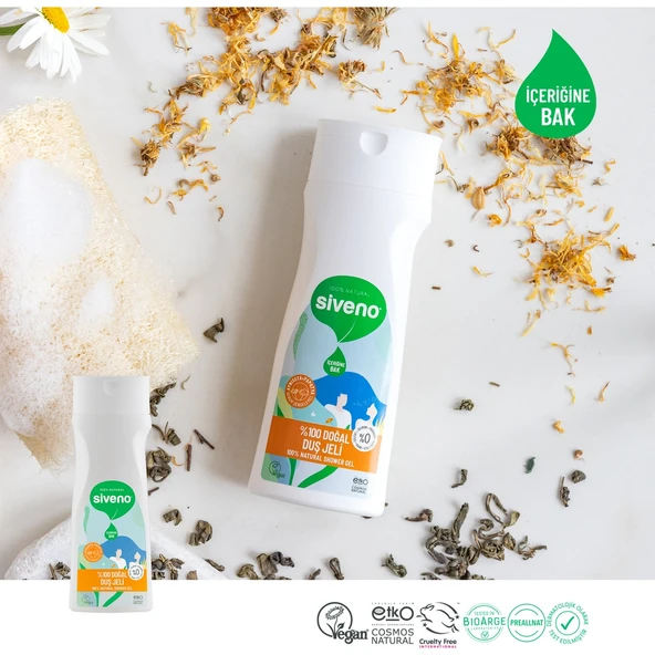 %100 Doğal Duş Jeli Sebum Dengeleyici Rahatlatıcı Aynısefa Papatya Yeşilçay Vegan 300 ml - 5