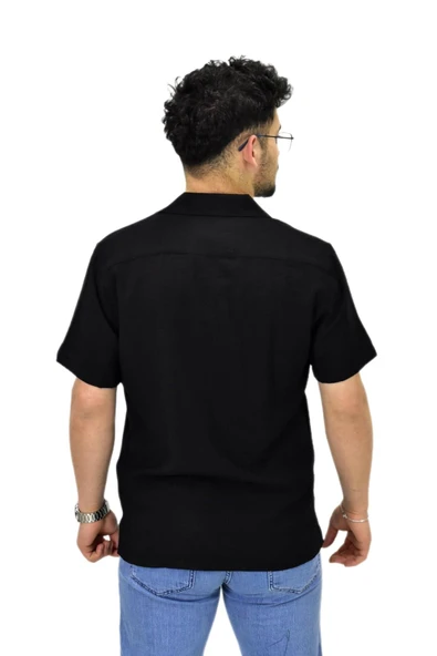 Erkek Spor Silim Fit Kısa Kol Gömlek G5031 BGL-ST04497 - Resim 11