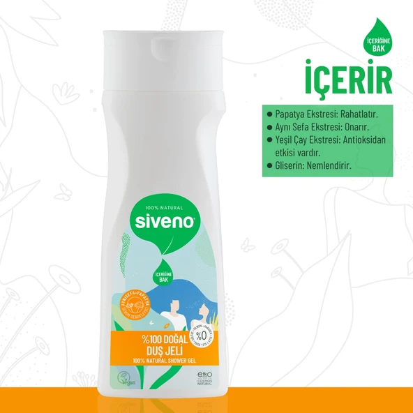 %100 Doğal Duş Jeli Sebum Dengeleyici Rahatlatıcı Aynısefa Papatya Yeşilçay Vegan 300 ml - 4