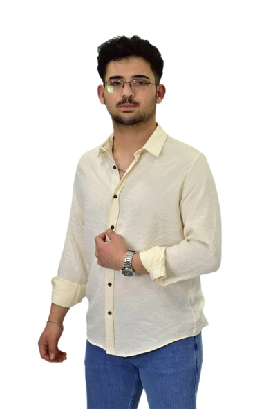 Erkek Spor Silim Fit Uzun Kol Gömlek G5011 BGL-ST04495 - Resim 8