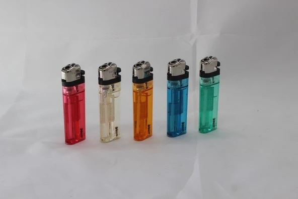 Kasai Şeffaf Doldurulabilen Taşlı Çakmak 1 adet YEŞİL - Resim 2