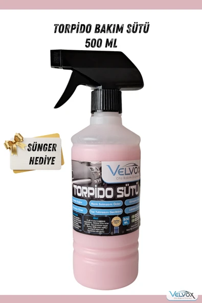 Torpido Bakım Sütü 500 ml + Uygulama Süngeri Hediye, Torpido Temizleyici, Torpido Bakım