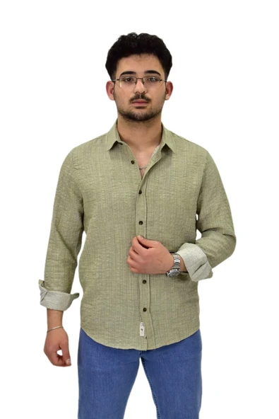 Erkek Spor Silim Fit Uzun Kol Gömlek G5011 BGL-ST04495 ürün görseli