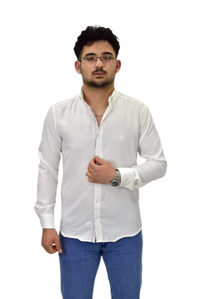 Erkek Spor Silim Fit Gömlek BGL-ST04479 - Resim 2