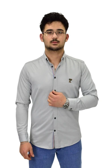 Erkek Spor Silim Fit Uzun Kol Gömlek BGL-ST04483 ürün görseli