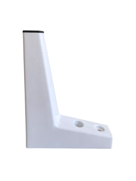 Serçe Düz 15CM Plastik Ayak Mobilya Masa ve Dolap AYAĞI(15CM)(BEYAZ-SİYAH) Beyaz 15cm 15cm - 2 ADET - 3