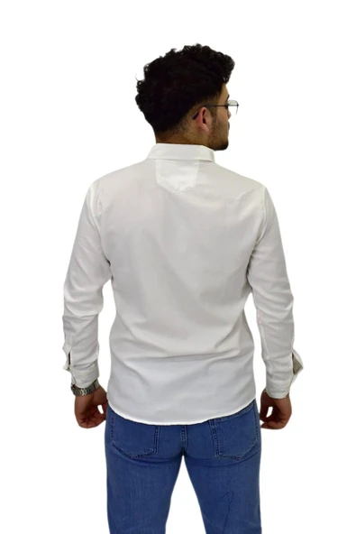 Erkek Spor Silim Fit Gömlek BGL-ST04479 - Resim 9