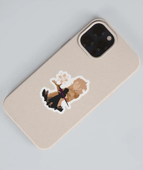 Genshin-Albedo 2 Li Sticker Set Parlak Kağıt-Monstat-Genshin impact-oyun süsleme - 5