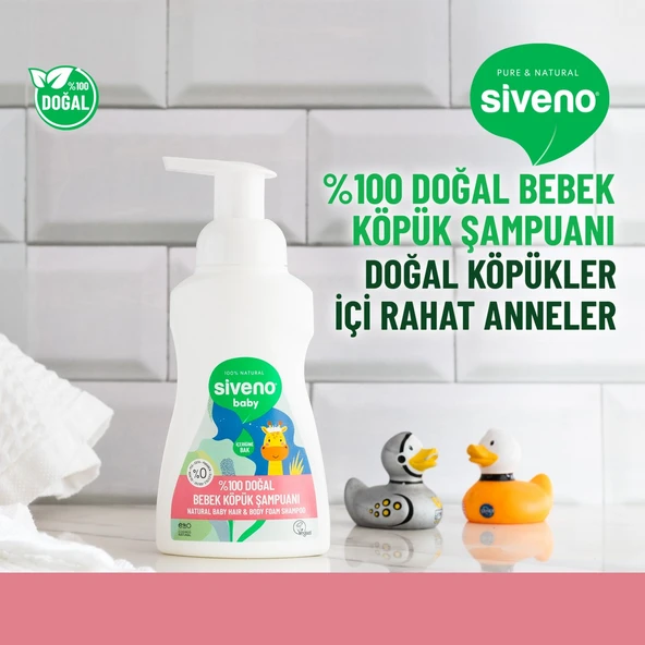 %100 Doğal Bebek Köpük Şampuanı Yenidoğan Saç ve Vücut İçin Nemlendirici Bitkisel Vegan 250 ml - 6