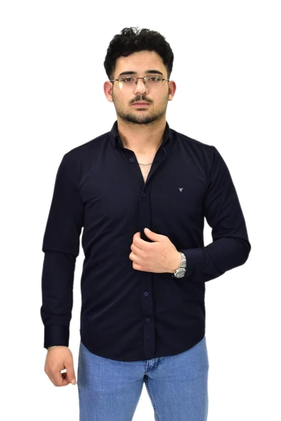 Erkek Spor Silim Fit Uzun Kol Gömlek BGL-ST04484 ürün görseli