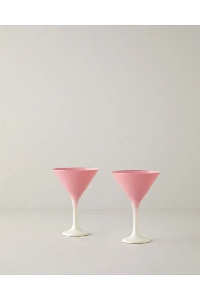 Whitney Cam 2'li Cup 175 ml Pembe - Krem
