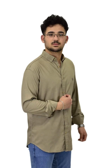 Erkek Büyük Beden Spor Likralı Gömlek BGL-ST04486 - Resim 9