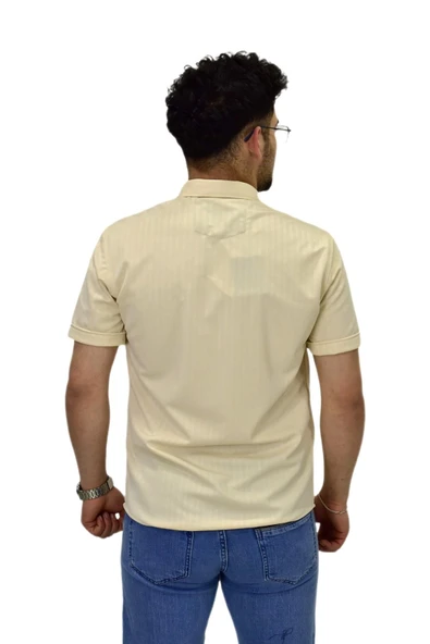 Erkek Spor Silim Fit Kısa Kol Gömlek BGL-ST04481 - Resim 5