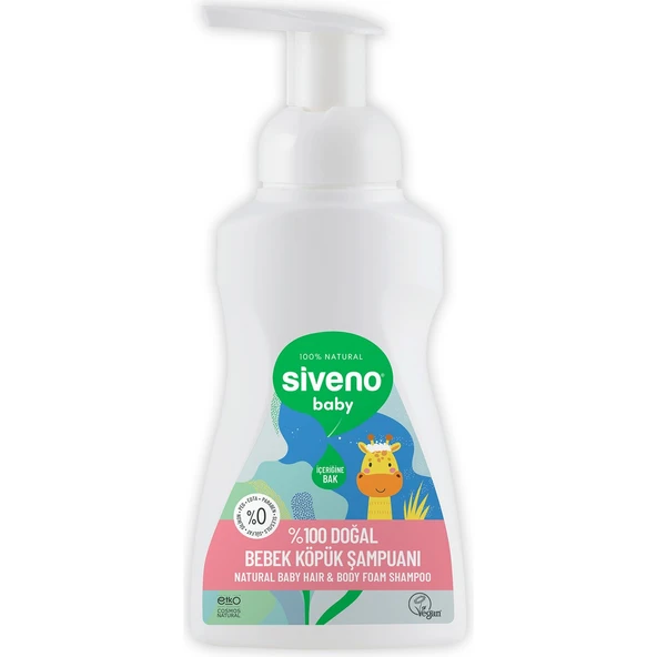 %100 Doğal Bebek Köpük Şampuanı Yenidoğan Saç ve Vücut İçin Nemlendirici Bitkisel Vegan 250 ml - 2