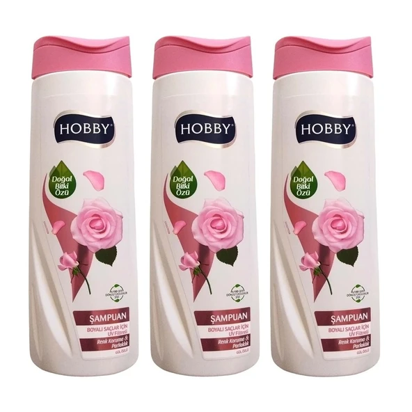 Hobby Şampuan Gül Özlü Boyalı Saç 480 Ml x 3 Adet