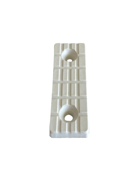 Plastik Beyaz Baza Papuç Dolap ve Mobilya Ayağı(BEYAZ)(Boy:5 cm En:1,5 cm Yük:0,5 cm) Beyaz BEYAZ - 12 ADET - 3