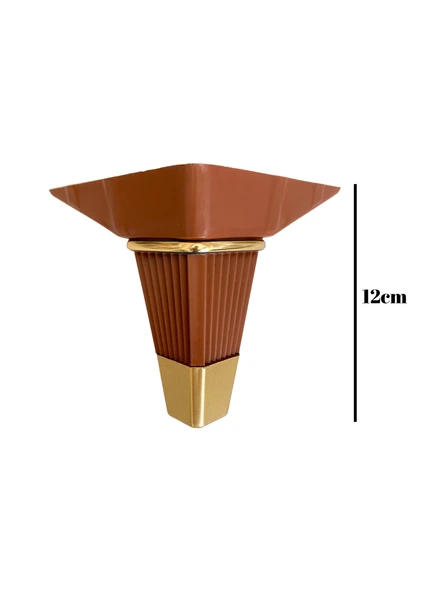 İrem Kahverengi Altın 12cm Plastik Ayak Mobilya Masa ve Dolap Ayağı(KAHVERENGİ ALTIN 12cm) Kahverengi 12cm 12cm - 2 ADET - 5