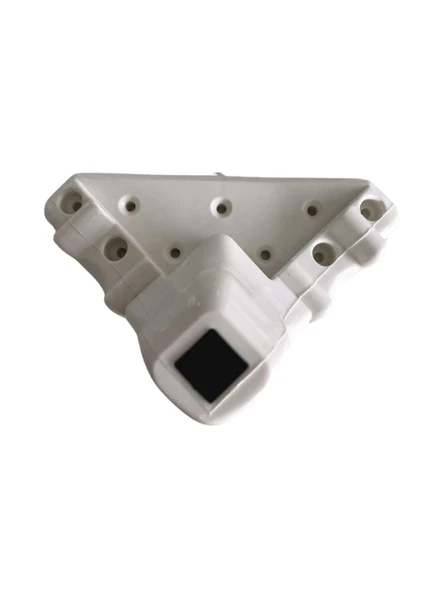 Lükens Şeritli 11cm Plastik Ayak Mobilya Masa ve Dolap Ayağı(BEYAZ 11cm) Beyaz 11cm 11cm - 1 ADET - 4